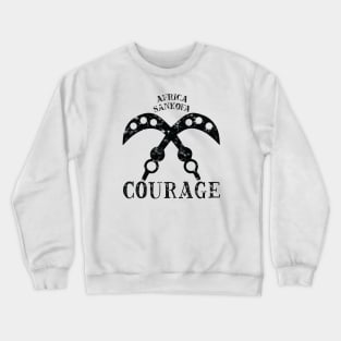 Sankofa Adinkra Symbol "Courage" Black. Crewneck Sweatshirt